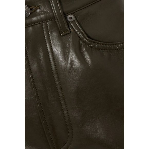 AGOLDE 31 New Iguana Green faux Leather Pants - Picture 3 of 4